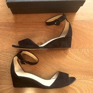 JCREW -Suede Laila Wedge Shoe Sandal